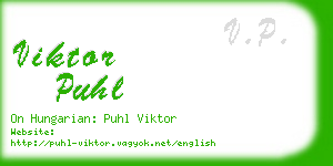 viktor puhl business card